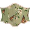 SCARLET DARKNESS Women Renaissance Floral Print Corset Belt Back Lace-up Vintage Medieval Wide Belts