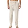 SEAYIJIA Pantaloni Uomo Lunghi Leggeri Estivi Modello Comodo Casual con Tasche per Vacanze Spiaggia Pantalone con Coulisse, Beige L