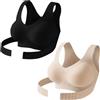 Generic Reggiseno posturale da donna con chiusura frontale senza cuciture traspirante modellante regolabile in vita correttivo per la postura posteriore reggiseni, 2PCS-C., S / H
