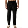 SEAYIJIA Pantaloni Uomo Lunghi Leggeri Estivi Modello Comodo Casual con Tasche per Vacanze Spiaggia Pantalone con Coulisse, Nero 2XL