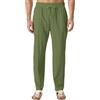 SEAYIJIA Pantaloni Uomo Lunghi Leggeri Estivi Modello Comodo Casual con Tasche per Vacanze Spiaggia Pantalone con Coulisse, Verde Oliva XL