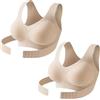 Generic Reggiseno posturale da donna con chiusura frontale senza cuciture traspirante modellante regolabile in vita correttivo per la postura posteriore reggiseni, 2 pezzi-A., XL / H