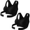 Generic Reggiseno posturale da donna con chiusura frontale senza cuciture traspirante modellante regolabile in vita correttivo per la postura posteriore reggiseni, 2 pezzi-B., L / H