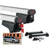 G3 BARRE PORTATUTTO ALLUMINIO G3 VOLVO V50 SW 2012 CON RAIL 4 SERRATURE+PORTASCI 4P