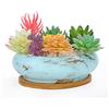 ARTKETTY Vasi per piante grasse, 18,5 cm, grande vaso bonsai con vassoio di drenaggio, vaso in marmo per cactus, vasi in ceramica per interni ed esterni, fioriera poco profonda, contenitore per la