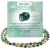 Farfume Bracciale Donna Chakra 4 mm Perline Bracciali, Cristalli Pietre Naturali Gioielli Regalo per le Donne (Agata muschiata)
