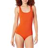 Amazon Essentials Costume da Bagno Intero con Copertura Integrale (Disponibile per Taglie Forti) Donna, Arancione, 6XL Plus