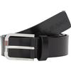 Tommy Jeans Uomo Cintura Austin Seasonal 3,5 cm con Logo in Rilievo, Nero (Black), 85 cm