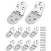 QWORK® 10 Pezzi Pieghevole Flip Top Cerniera, Lega di Zinco, Cerniere della Porta e Viti, cerniere a ribalta Per Tavolo Pieghevole, Armadio