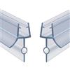 Flintronic Guarnizione Doccia Sottoporta 40cm, Perfetto per 4-6mm Porte in Vetro, Guarnizione Box Doccia Durevole, con Bordo in Gomma Extra Spesso, Prova di Perdite, per Tutti Tipi di Doccia(2 Pezzi)