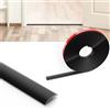 Flintronic Striscia di Soglia, 3.5CM*2M PVC Striscia di Transizione per Pavimenti, per Finiture di Moquette, Soglia di Transizione, per Pendenza di Soglia da 5 mm(Nero)