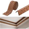 Inscrip Bordüre Autoadesiva, 5M*10cm*8mm, 3D Stucchi a Parete, Listelli Decorativi, Bordo Impermeabile, Listelli Autoadesivi, Bordi Autoadesivi per Angoli, Linee per Soffitti, Decorazione (Marrone)