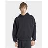Adidas Mens adidas Felpa Soft Lux Con Cappuccio E Zip Integrale - Nero, nero