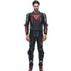 DAINESE Laguna Seca 5 Tuta in pelle da moto a 2 pezzi, nero/grigio/rosso, 54