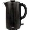 Jocca - Bollitore elettrico 1,8 L | Corpo e coperchio in acciaio inossidabile | Controllo STRIX | 1500 W | Bollitore acqua veloce e sicuro | Design elegante nero