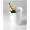 ABEL DESIGN Glacette per Vino, Champagne e Bottiglie Prosecco, Secchiello Ghiaccio, Made in Italy, Colore Bianco, capienza 3,5 Litri