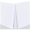 Linen Home White Box,Lenzuolo con mantovana plissettata, per letto matrimoniale, in microfibra morbida, spazzolata, di facile manutenzione, per letto matrimoniale piccolo, bianco)