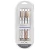 Tul Pearl penne a sfera, Bullet Point, 1.0 mm, corpo bianco, inchiostro blu, confezione da 4 penne