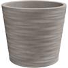 Vaso Tondo Elegante da Interno Esterno Hermes Ø40 H35, GRIGIO CENERE