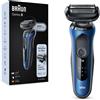 Braun Series 6 61 B1000s Rasoio Elettrico Uomo SensoFlex Wet&Dry Ricaricabile Rasoio A Lamina Senza Fili Blu