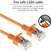 ACT Arancione 1 metro LSZH U/FTP CAT6A cavo patch slimline per datacenter senza strappi con connettori RJ45 (DC7101)