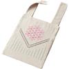 Olympus Kit per ricamo Sashiko "Borsa con tasca interna, motivo Cosmos rosa", dimensioni 40x32 cm, prodotto originale giapponese