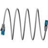 Goobay Cavo patch CAT 6A ultraflessibile U/UTP, grigio, 0,5 m - conduttore in rame (CU), guaina in TPE senza alogeni (LSZH)