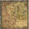 Weta Workshop Signore degli Anelli Stampa artistica Mappa pergamena della Terra di Mezzo 59 x 30 cm
