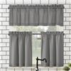 No. 918 Martine - Set mantovana e mantovana in microfibra semi-trasparente, 137,2 x 61 cm, grigio