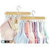 Gomyrod Grucce per reggiseni, confezione da 2 ganci con 20 ganci, per 40 reggiseni, capacità pieghevole in legno salvaspazio, organizer per armadio rotante a 360° e stoccaggio per dormitorio e