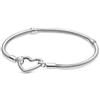 PANDORA Icons Bracciale in maglia snake in argento Sterling con chiusura a cuore, 21