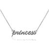 jewellerybox Collana a Catena di 40,6cm con Scrittura Princess in Argento Sterling