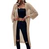 LIUYUYOUGO Cardigan Donna Estivo Cardigan Lungo Estivo Leggero da Donna Aperto sul Davanti Lavorato all'Uncinetto con Maniche A Pipistrello 3/4 Traforato Copricostume da Spiaggia Oversize in Maglia
