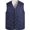 HUIANGLIYG Smanicato Uomo,Gilet Invernale In Pile Caldo Da Uomo, Stile Casual, Senza Maniche, Con Scollo A V E Bottoni, Leggero, Imbottito E Trapuntato A Rombi, Con Tasche