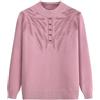 YONGHONGKEJI Maglione per Vecchie Signore Maglioni Lavorati A Maglia per Anziani E di Mezza età Girocollo Pullover Peloso Casual Top A Maniche Lunghe in Velluto Strato di Base Morbido Pile Maglieri