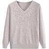 YONGHONGKEJI Maglioni per Anziani E di Mezza età Scollo A V Maglia A Coste Maniche Lunghe Tinta Unita Autunno Inverno Maglieria per Anziane Top Eleganti E Leggeri Regali per La Nonna Cammello M