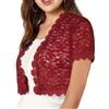 Generico Cardigan Corto Bolero da Donna, Cardigan Estivo in Pizzo A Maniche Corte, Leggero, in Rete Trasparente all'Uncinetto, con Scialle sulle Spalle, Elegante Coprispalle da Spiaggia per Il Tempo