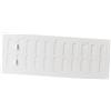 EUROPLAST Griglia scorrevole 400x150mm in lamiera d'acciaio - griglia di ventilazione bianca griglia di scarico, in EUROPLAST