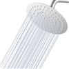 KINLIV Soffione doccia rotondo in nichel spazzolato, soffione doccia a pioggia in acciaio inox con 90 ugelli in silicone anti-intasamento, montaggio a parete o a soffitto, 20,3 cm