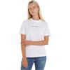 Calvin Klein Institutional Straight Tee J20j221065 Top in Maglia a Maniche Corte Donna