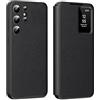 Hovisi Custodia per Samsung S26 Ultra Smart View, a portafoglio, per Samsung Galaxy S26 Ultra 5G, con chiusura a specchio, con scomparto per carte di credito, per Galaxy S26 Ultra Smart (nero)