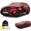 Cowtcver Telo copriauto in pelle bovina, impermeabile, traspirante, adatto per Mercedes-Benz GLC SUV/Coupe 2015-2026, copertura completa per auto, per sole, pioggia, polvere, con parasole