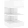 vidaXL Comodino Bianco Lucido 40x35x65 cm in Truciolato