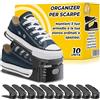 The Inventions Emporium Organizer Scarpe Salvaspazio Regolabile per Armadio Raddoppia la Capacità della Scarpiera Facilmente Set da 10 Pezzi Colore Nero