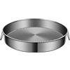 Vootnifig Teglia da forno rotonda in acciaio inox, antiaderente, multiuso, per cheesecake, quiche, pizza, 24-32 cm (32 cm)