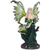 Nemesis Now Giada - Piccola fata della foresta con drago familiare, statua di fata da 31 cm, statuetta stravagante per fan del drago, decorazione gotica, collezionisti fantasy, figura in resina
