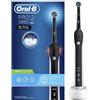 Oral-B Pro 2 - 2000 Spazzolino Elettrico Ricaricabile, Con Sensore Di Pressione Dello Spazzolamento Visibile, Testina, Nero