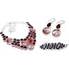 "Fatto a mano" Gioielli combinati in argento sterling 925 con pietra preziosa granato ametista
