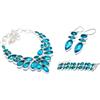 "Fatto a mano" Gioielli combinati in argento sterling 925 con pietra preziosa topazio blu...
