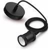 Philips LED Corda Vintage Portalampada, Nero